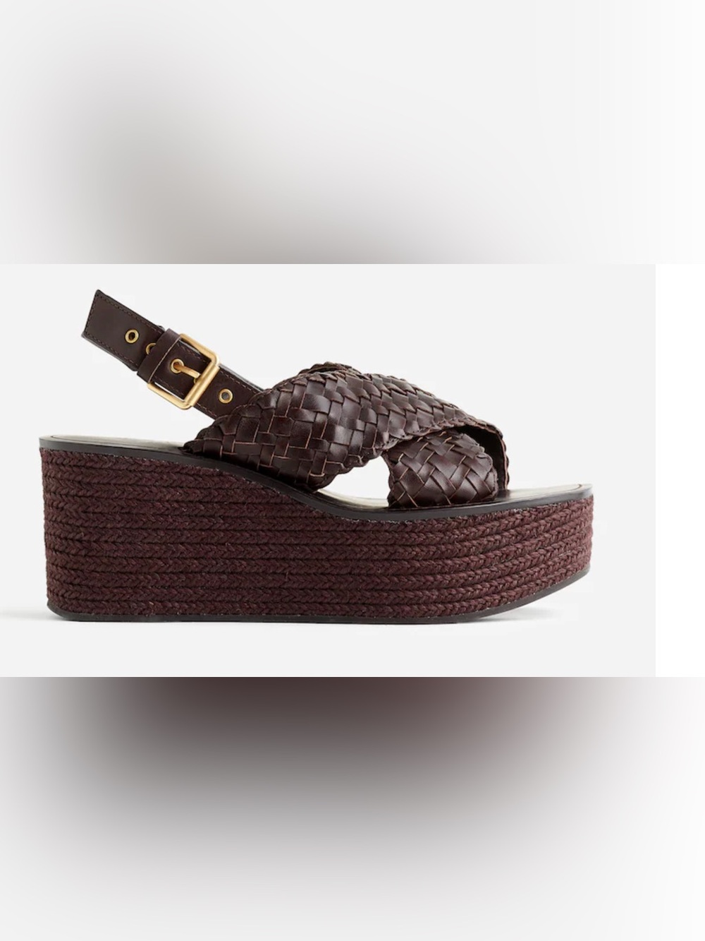 NEW Madewell Amee Wedge Sandal in Carob size 6.5